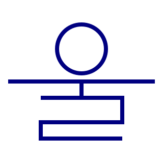 Represents a water river on Dracca Symbole bleu de l'Eau