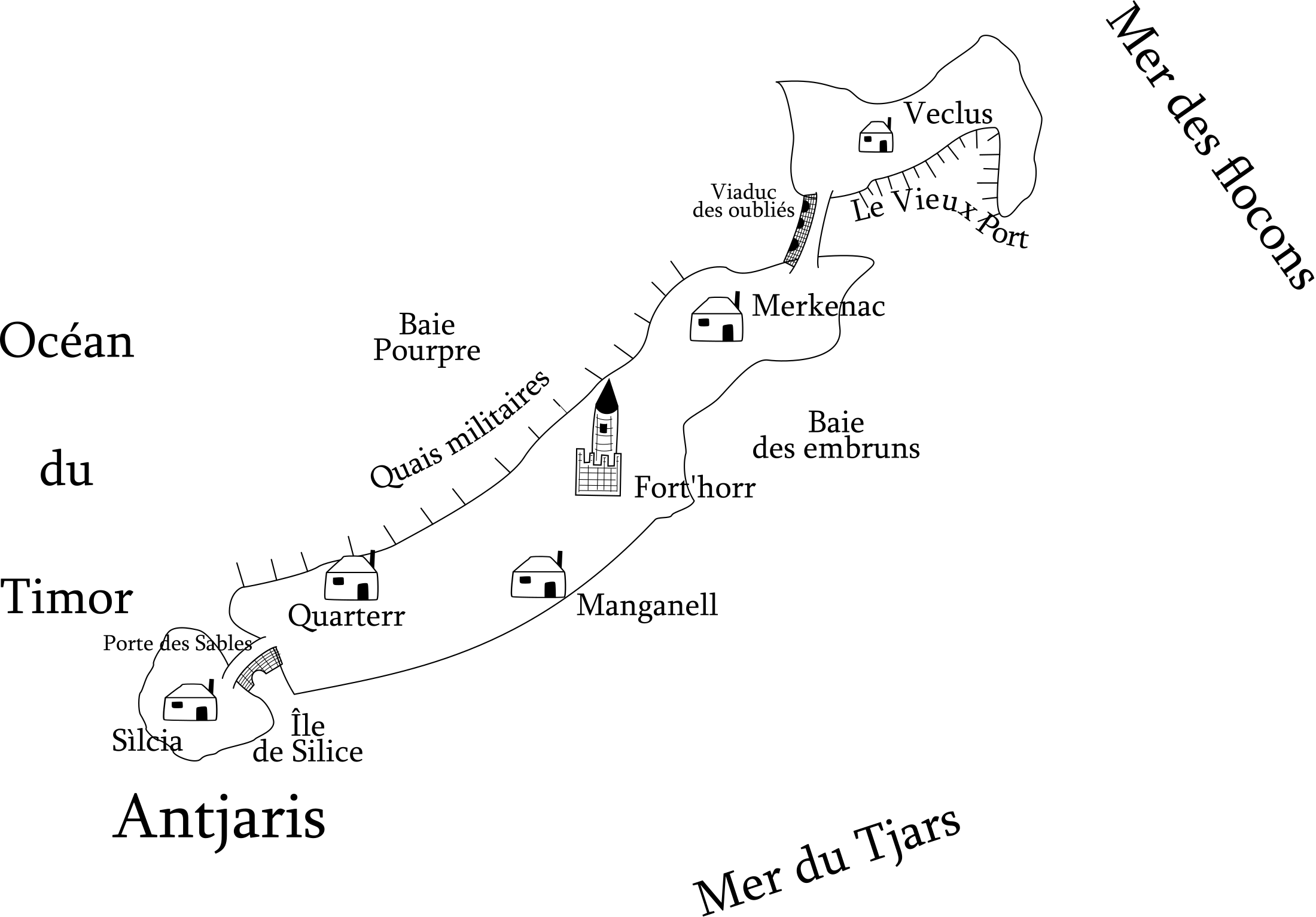 Map of the island