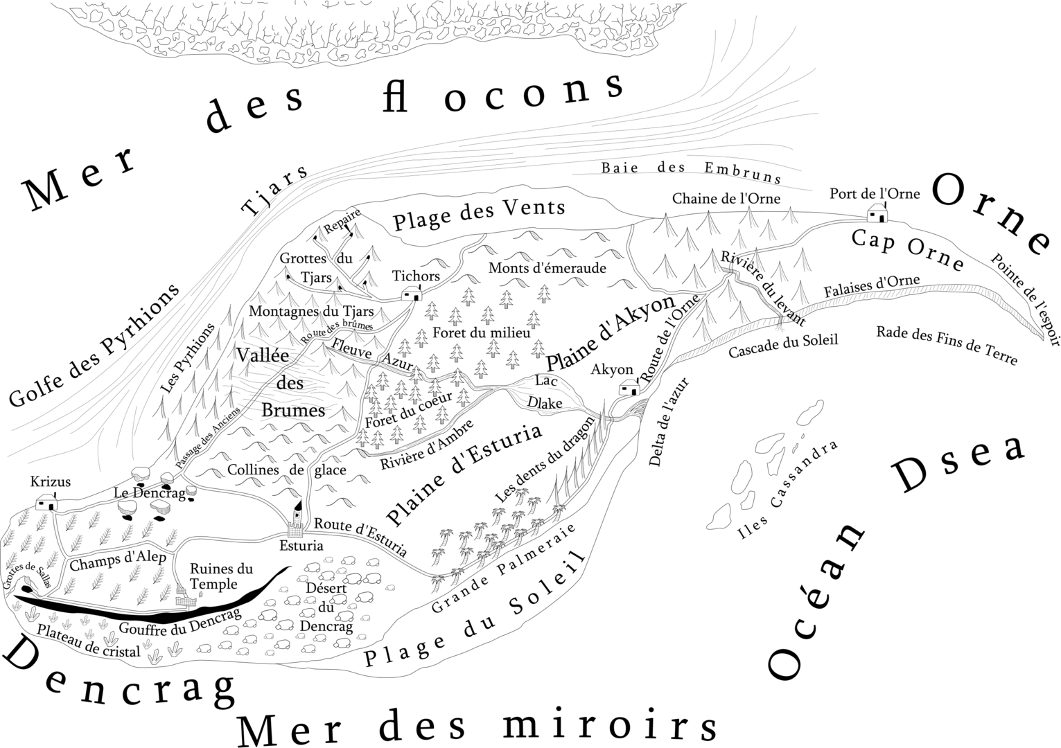 Map of the island